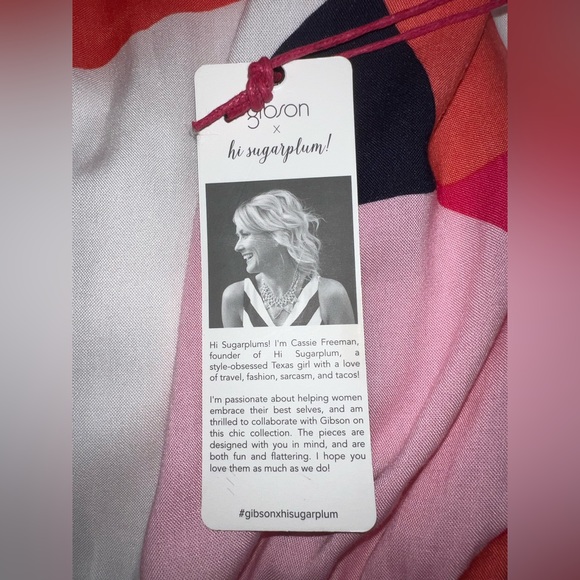 NWT Nordstrom Gibson belted halter romper, bright geometric print Sz M(8/10) - Picture 7 of 14